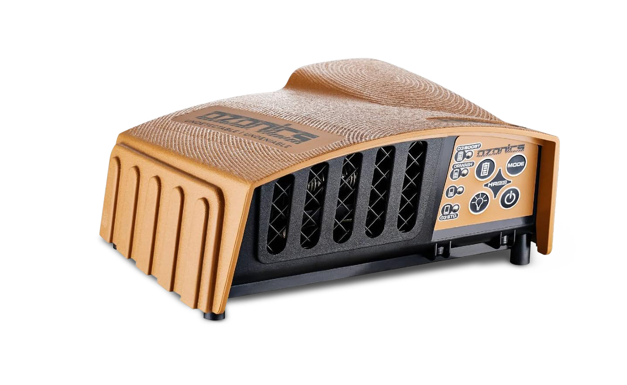 Compact HR230 Ozone Generator (1st Gen) with camouflage pattern, ideal for scent elimination during hunting.